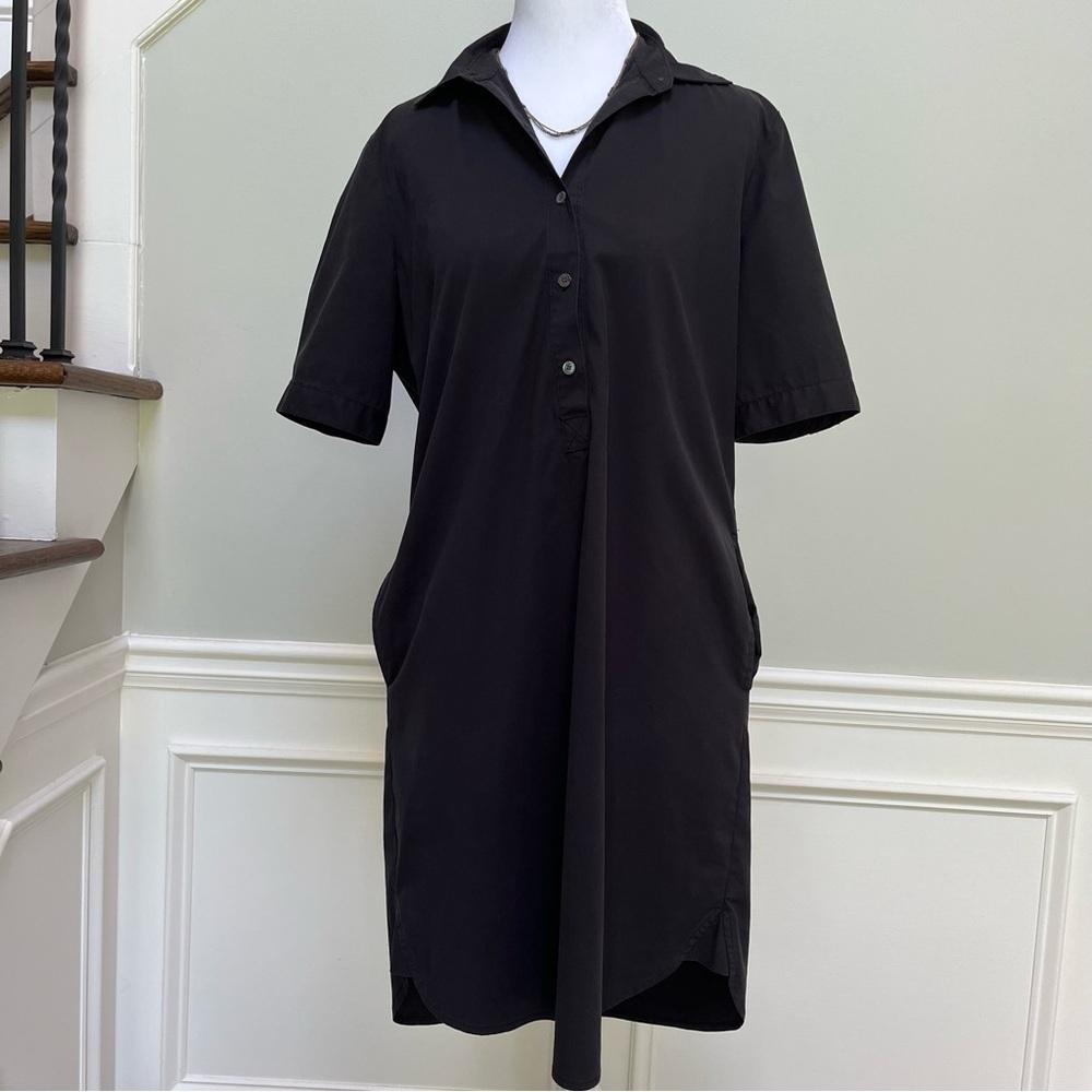 J. McLaughlin Black Cotton Poplin Mini Dress XS/S